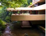View of the back of Frank Lloyd Wrights Fallingwater