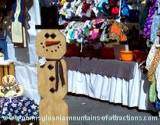 handmade wooden crafts with wooden snowman