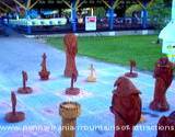 PA fall festival chainsaw sculpture chess set at Lakemont Park