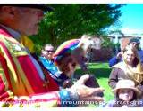 Monkey and trainer making friends at PA Arts and Crafts Festival