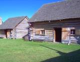 photo of cabins at Central Pennsylvania historic landmark Fort Roberdeau