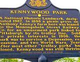photo of a PA historical marker declaring Kennywood Park a National Historic Landmark
