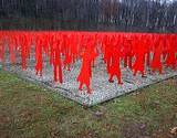 View of sculture of Red Army at Frank Lloyd Wright's Kentuck Knob