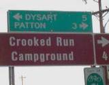 A picture of road sign at Prince Gallitzin State Park
