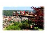 View of observation deck at the top of Johnstown PA Incline Plane