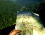 photo of hand holding a map of the PA Grand Canyon