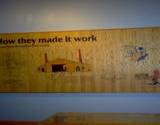 photo of the wooden plaque that's on the wall inside the Allegheny Portage Railroad Museum