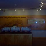 photo of the wooden plague on display inside the Allegheny Railroad Museum