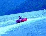 rubber motor boat on Raystown Lake