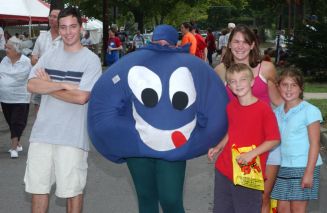Our mascot, Newberry the Blueberry