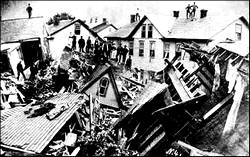 Pictures of the aftermath of the Johnstown flood, downtown Johnstown