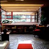 View of den in Frank Lloyd Wrights Fallingwater