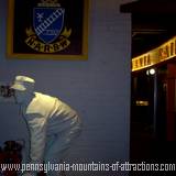 photo of a statue of a railroad employee at the Altoona Railroaders Memorial Museum photo taken during the annual ghost hunt