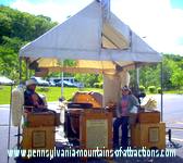 photo of a food booth selling sweet kettle corn at the Blair County PA Arts Festival