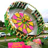 A midway ride with zero gravity at Bedford Fair