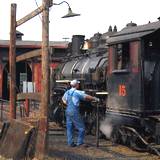 photo of a maintenance engineer at East Broad Top Railroad Steam Locomotive Railroad