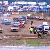 A photo of demolition derby at Cambria County Fair