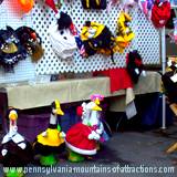 handmade crafts at craft festival goose with clothes and accessories