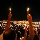 Candle light gathering at 