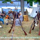 DelGrosso Parks Harvestfest Cival War encampment Rebels playing guitar