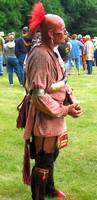 Native American Indian dressed in traditional clothing to celebrate Hartslog Day