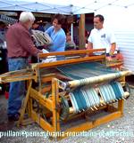 handmade craft rugs made the old fashioned way, on a loom at Hartslog Day festival