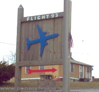photo of a sign to Flight 93 National Memorial on Historic Lincoln Highway