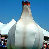 A huge balloon shaped like garlic bulb at Pocono Garlic Festival