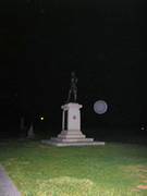 photo of ghostly orb taken near statue in Gettysburg, PA 