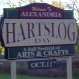 photo of a sign advertising and leading to the Hartzlog festival