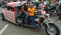 photo of a motorcycle car in Johnstown's Thunder in the Valley Parade 