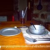 photo of a typical place setting at Jean Bonnet Tavern