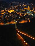 A night view of Johnstown PA from the Incline Plane