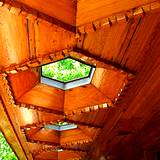 View of skylights at  Lloyd Wright's Kentuck Knob