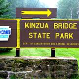 photo of the sign announcing Kinzua Bridge State Park entrance