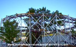 photo of a full view of Lakemont Park's landmark the Leap-the-Dips