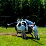 A helicopter picking up rides at Prince Gallitzin State Park's Mountain Days