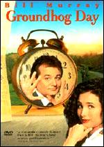Ad for Groundhog Day movie with Bill Murry