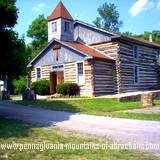 An old Pennsylvania Colony church at Old Bedford Village