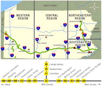 A Simple PA Turnpike Map