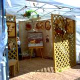 Boalsburg's The People Choice Festival crafts tent displaying 3-D Art