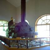 photo of the steam engine that sits inside the Allegheny Portage Railroad Museum