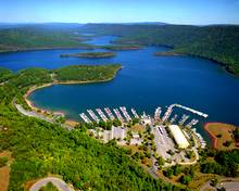 photo of the view of dock at 7 Points Marina at Raystown Lake