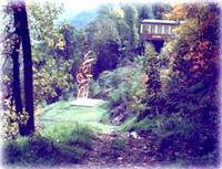 Walking trail with sculptures at Johnstown Incline Plane