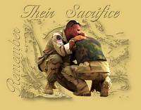 Soldiers hugging in sorrow