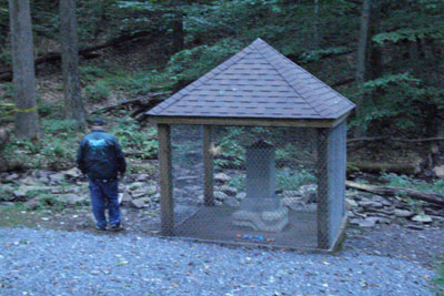  This is the monument as it is today, gated off thanks to young dumb vandals