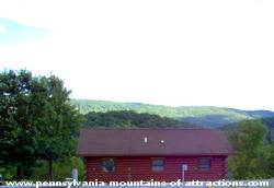 View of Canoe Creek rental cabin