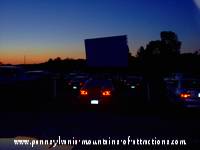 dusk at the drive-in theater