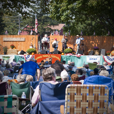 A record breaking crowd enjoyed a beautiful day of music at the 27th annual Lyons Fiddle Festival.