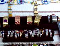 photo of Native American silver jewelry sold at DelGrosso Park's Pow Wow